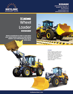 XCMG XC948U Wheel Loader - Skyline Machinery Sales